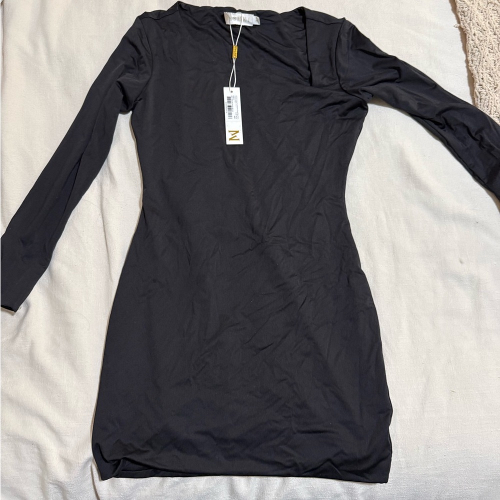 Elegant Black Long Sleeve Dress MESHKI